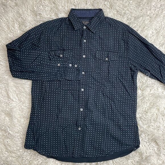 Steve’s Jeans Long Sleeve Shirt Size Medium With Western Style Pockets - Picture 2 of 4